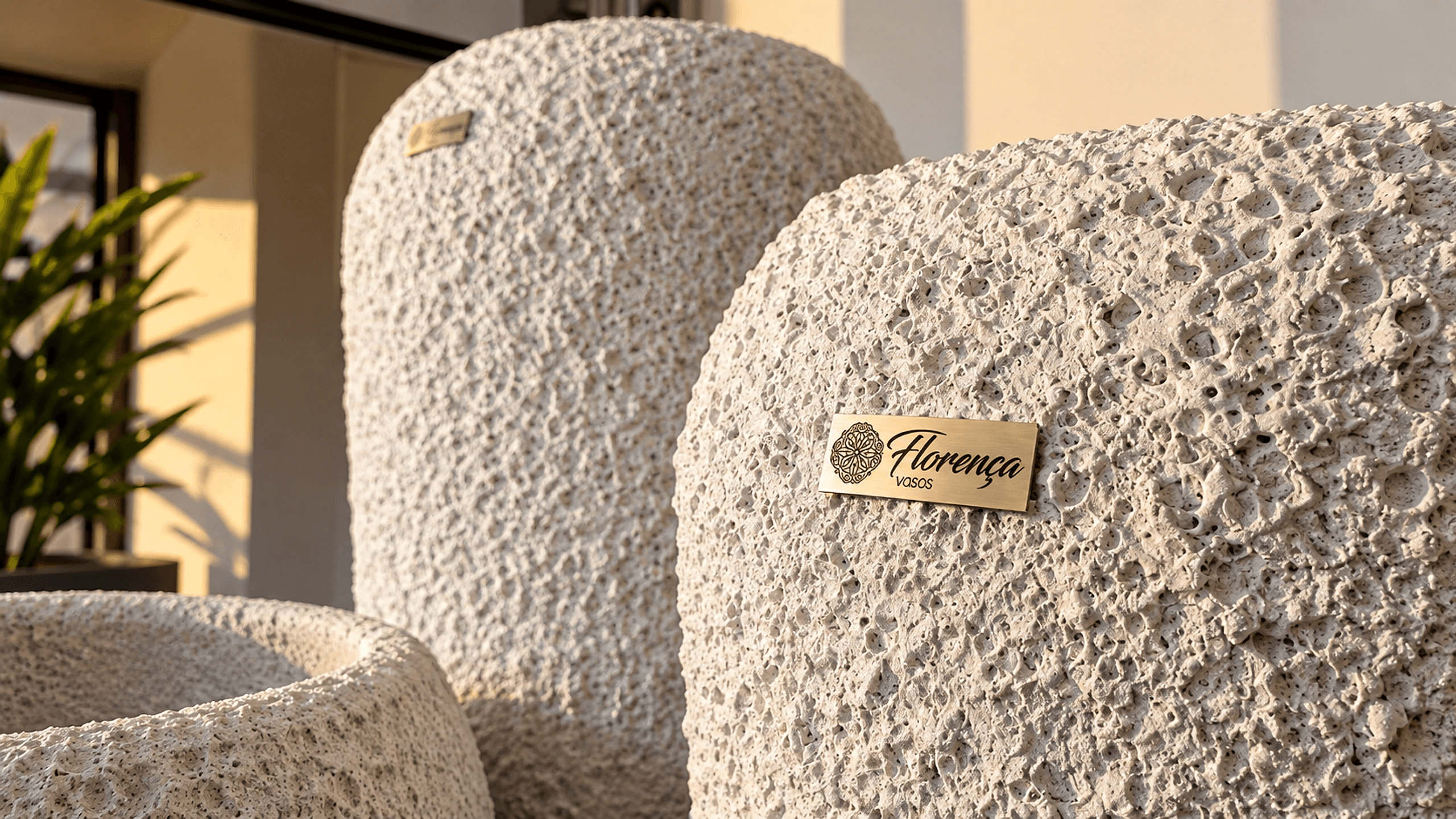 Pedra Coral: close da textura do mesmo vaso